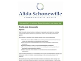 ALIDA SCHONEWILLE COMMUNICATIE ADVIES