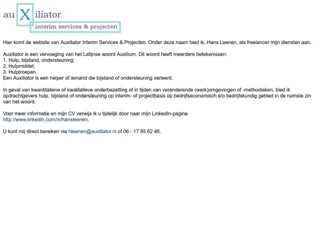 AUXILIATOR INTERIM SERVICES & PROJECTEN