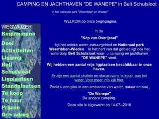 CAMPING EN JACHTHAVEN DE WANEPE